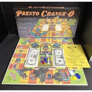 Presto Change-O Board Game 1992 Educational Insights Make Change 90% Complete